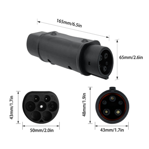 टाइप 2 से टाइप 1 ईवी चार्जर एडाप्टर ICE 62196 प्लग टू J1772 चार्जिंग एडाप्टर 16A/32A 230V कार चार्जर कनवर्टर इलेक्ट्रिक 4