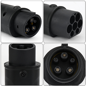 टाइप 2 से टाइप 1 ईवी चार्जर एडाप्टर ICE 62196 प्लग टू J1772 चार्जिंग एडाप्टर 16A/32A 230V कार चार्जर कनवर्टर इलेक्ट्रिक 7