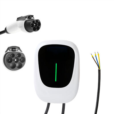 वॉलबॉक्स 7.4kW टाइप 2 के साथ एपीपी नियंत्रण इलेक्ट्रिक कार चार्जिंग स्टेशन ब्लूटूथ और वाईफाई मानक कनेक्टिविटी का समर्थन करता है, एकल चरण चार्जर आईईसी 62196-2, 32 ए 6 एम केबल