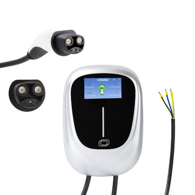 GBT मानक WALLBOX पल्सर प्लस इलेक्ट्रिक वाहन चार्जर संलग्न केबल 5 मीटर टाइप 2 1.4 से 7.4kW एकल चरण ब्लूटूथ वाईफाई